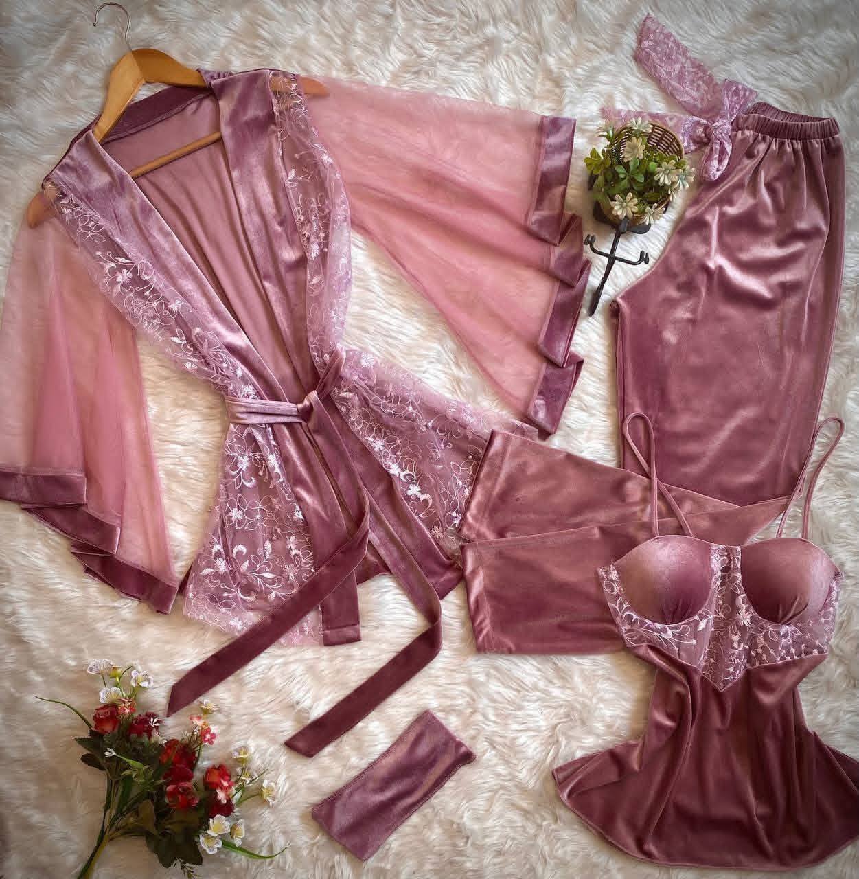 Luxury Satin Lace Nightwear Set for Women – Soft & Elegant Sleepwear
