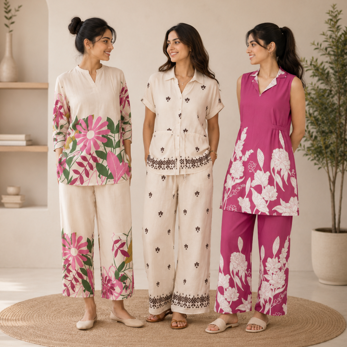 Printed Co-Ord | Casual Ethnic| Cotton Wear (C-1)