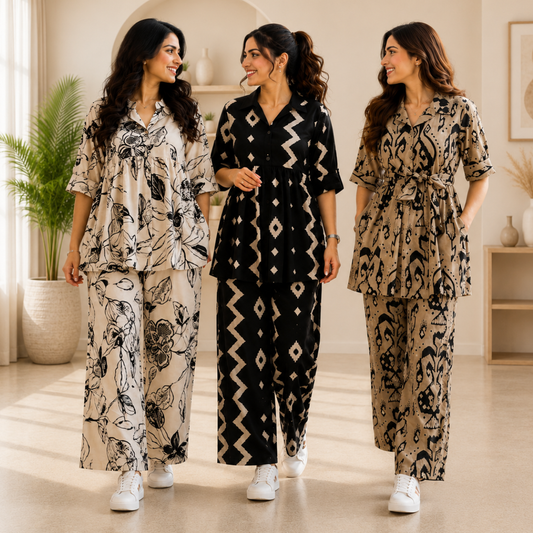 Women Airport Comfort Co-Ord Set ( S10 )