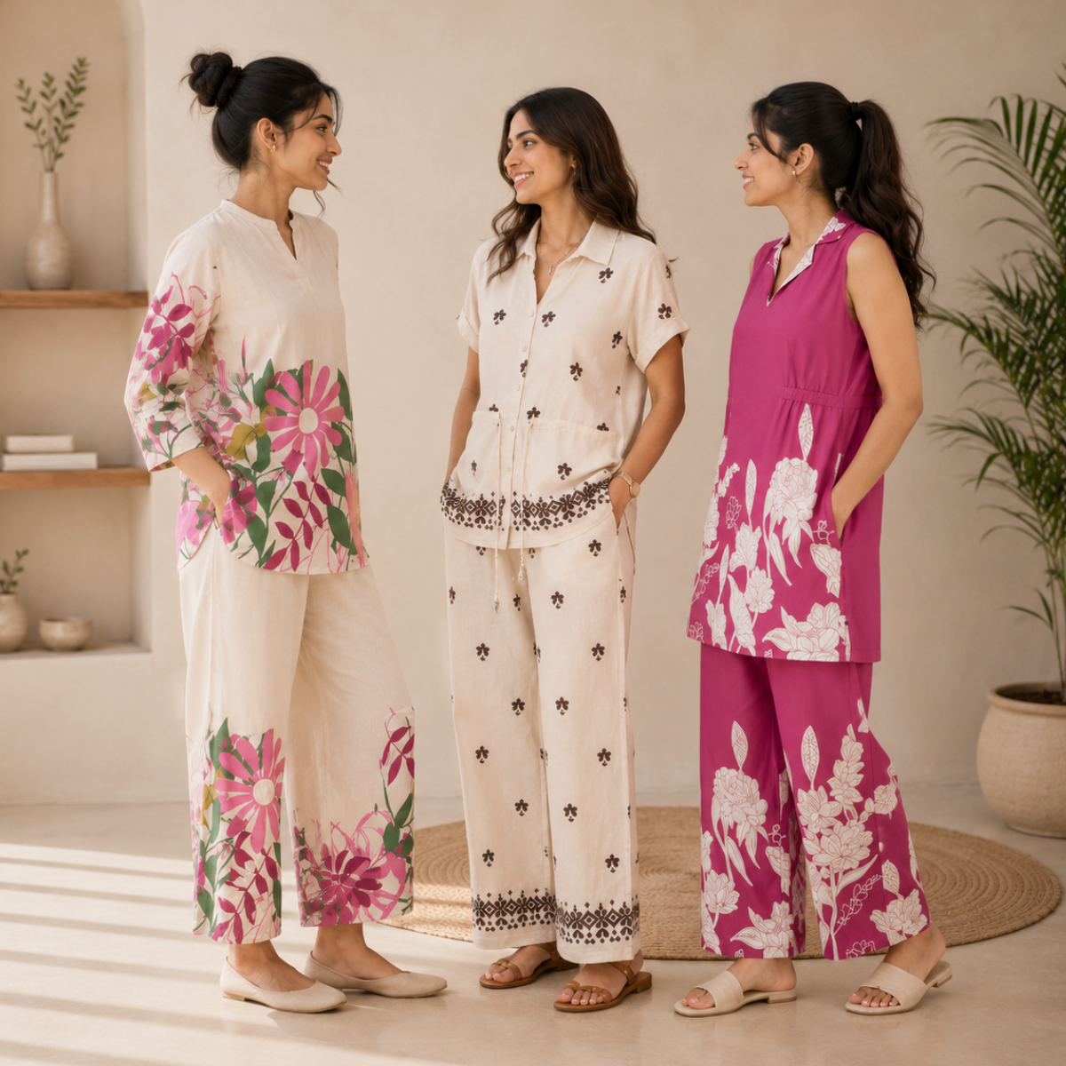 Printed Co-Ord | Casual Ethnic| Cotton Wear (C-1)