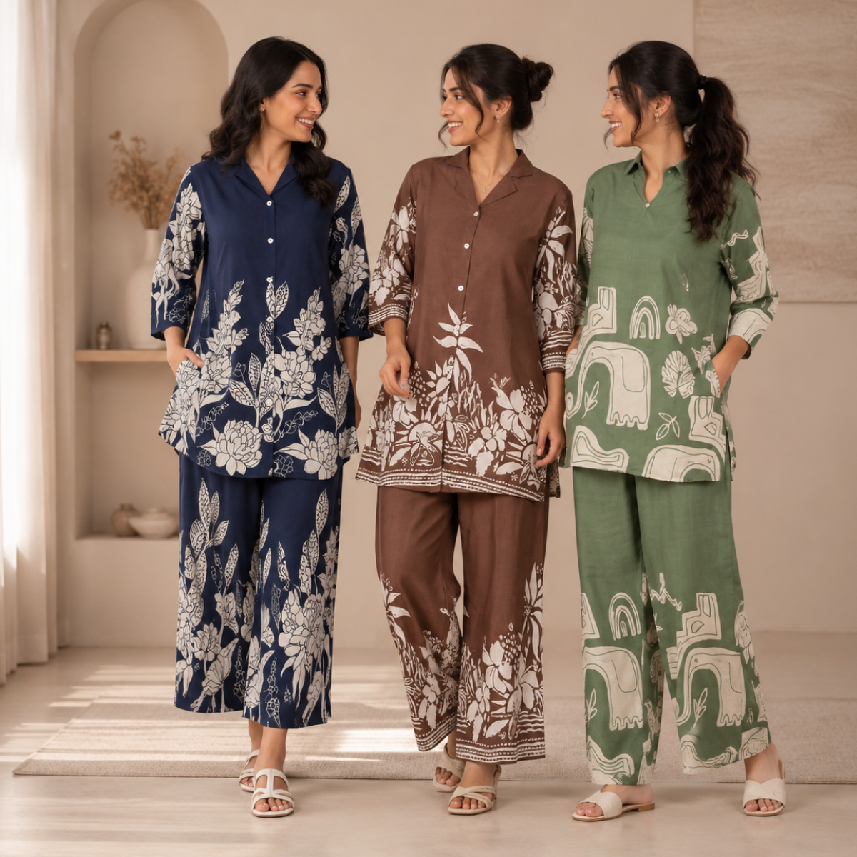 Printed Co-Ord | Casual Ethnic| Cotton Wear (C-2)