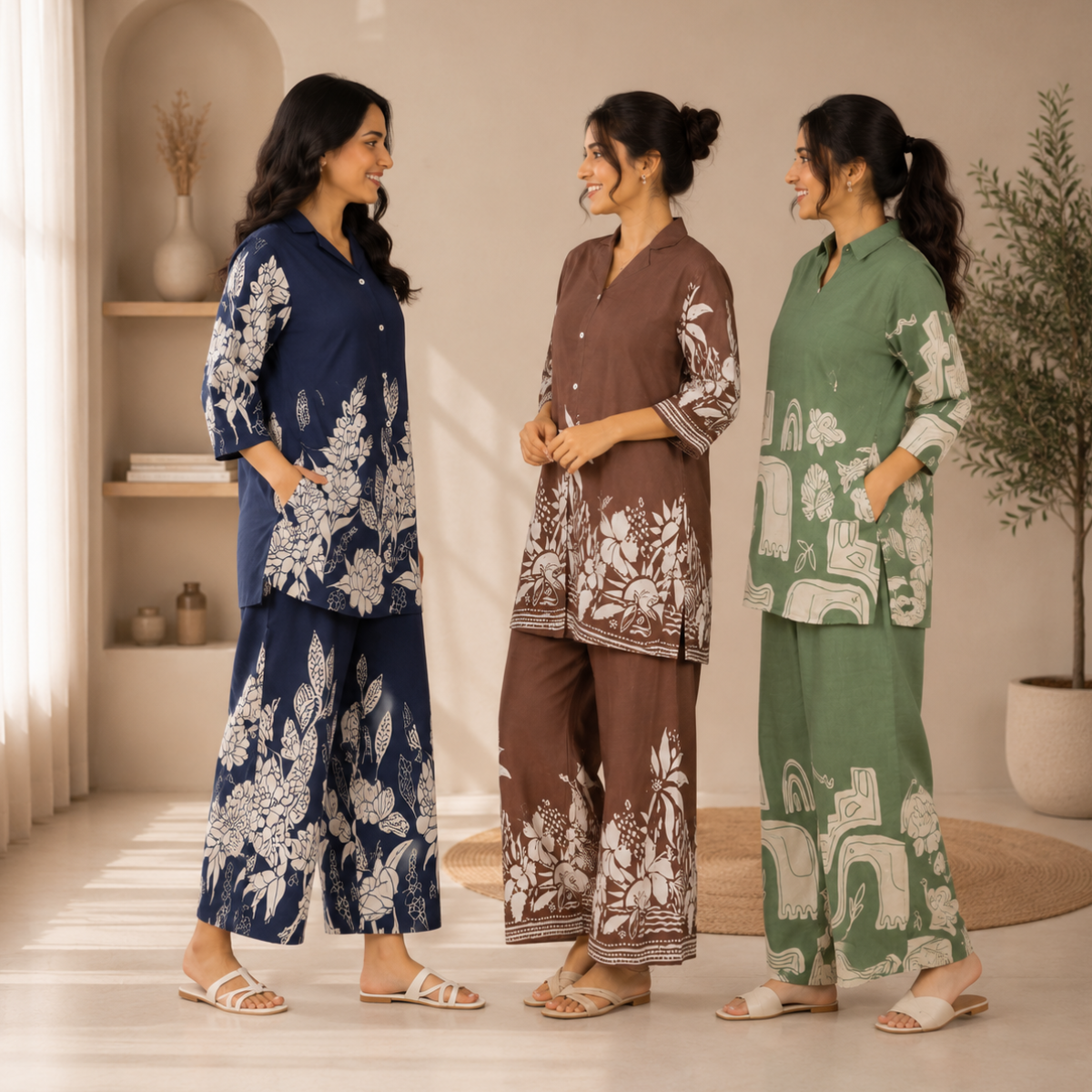 Printed Co-Ord | Casual Ethnic| Cotton Wear (C-2)