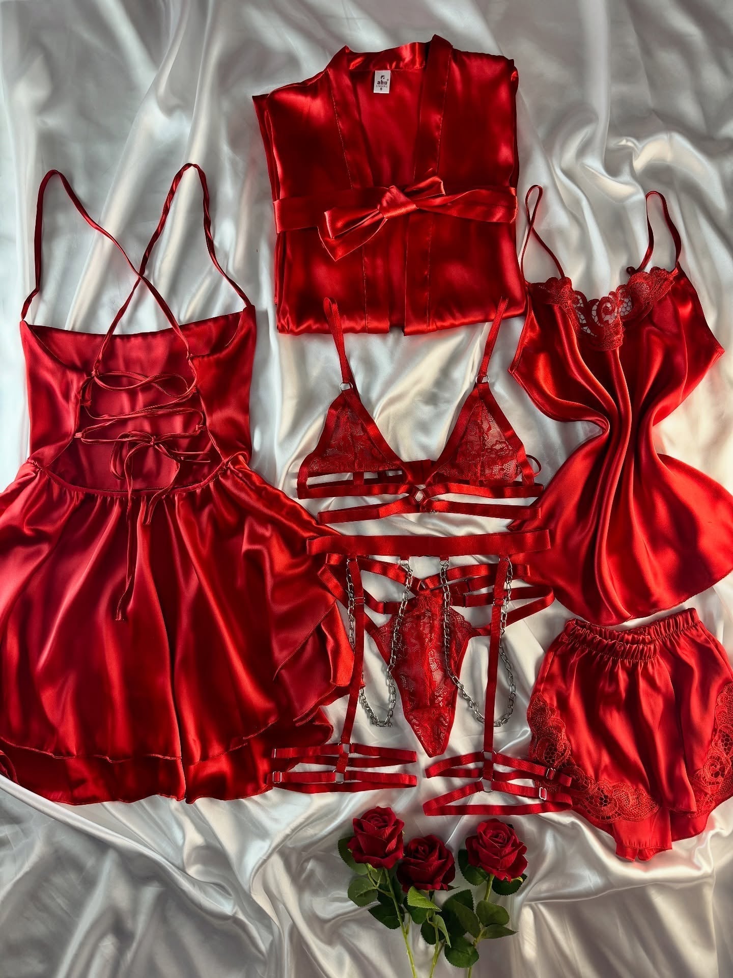 Luxury Satin Lace Nightwear Set for Women – Soft & Elegant Sleepwear