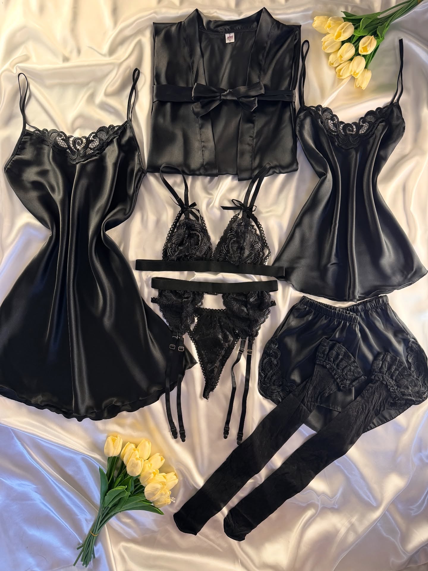 Luxury Satin Lace Nightwear Set for Women – Soft & Elegant Sleepwear