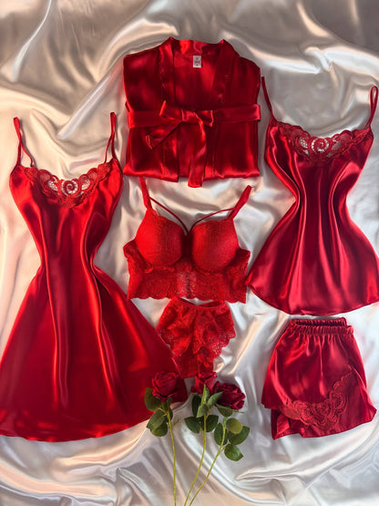 Luxury Satin Lace Nightwear Set for Women – Soft & Elegant Sleepwear