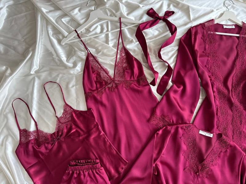 Luxury Satin Lace Nightwear Set for Women