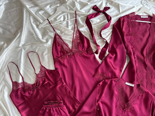 Luxury Satin Lace Nightwear Set for Women