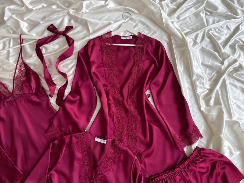 Luxury Satin Lace Nightwear Set for Women