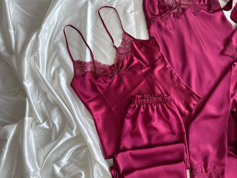 Luxury Satin Lace Nightwear Set for Women