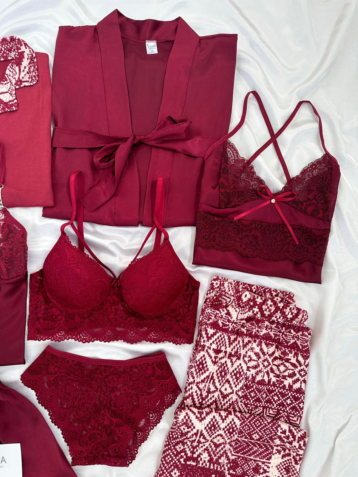 Burgundy Four Seasons Set Combo for Women's