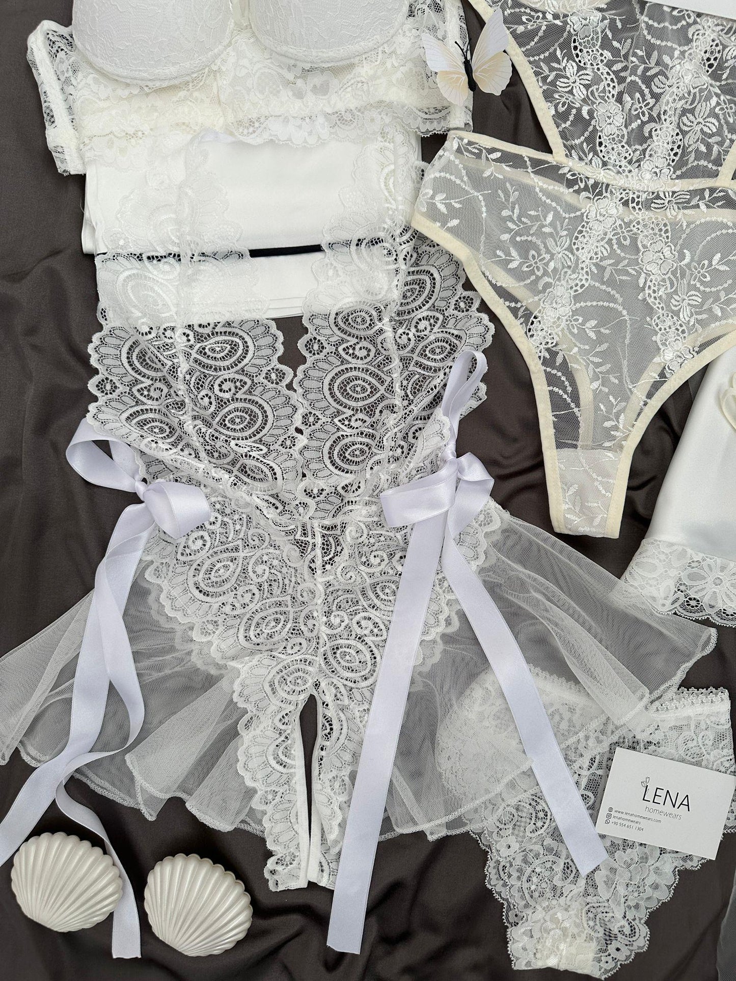White Mega Suit & Bra Penty Set Combo for Women's