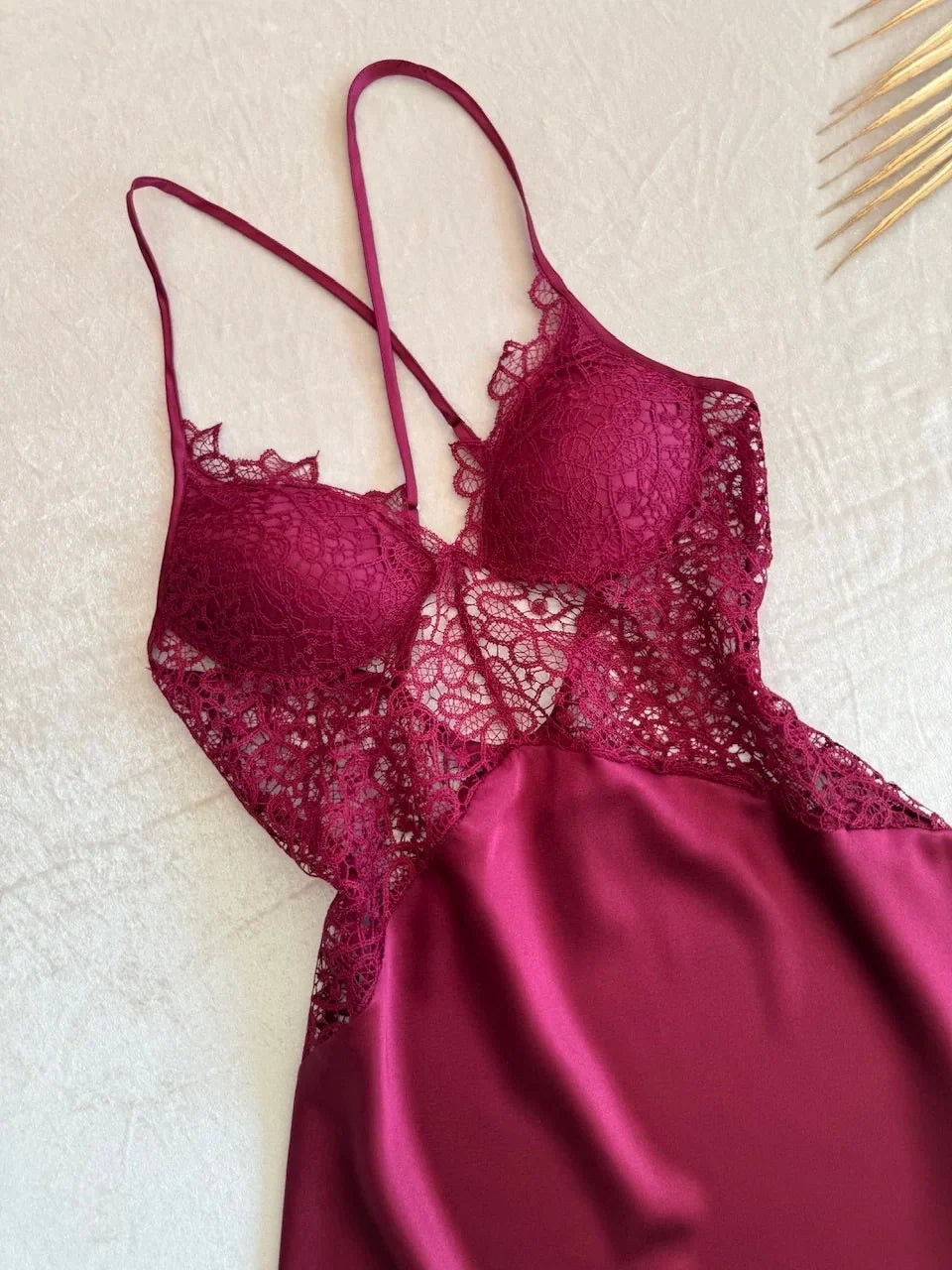 Luxe Satin Lace Nightwear Set for Women – Soft & Elegant Sleepwear