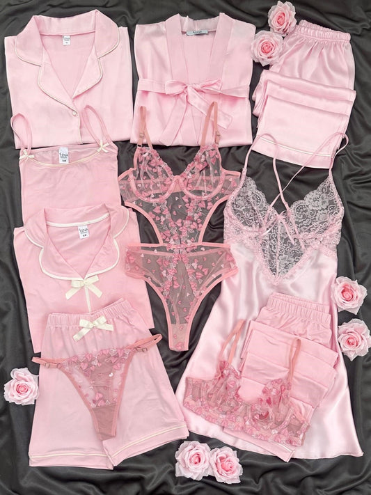 Pink Moments Piece Giant Bridal Dowry Set Combo For Women's