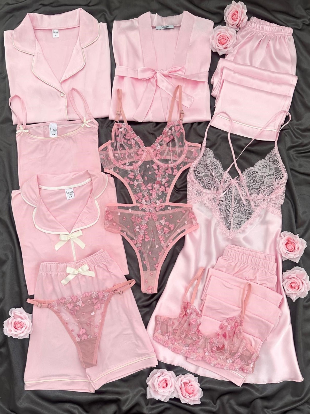 Pink Moments Piece Giant Bridal Dowry Set Combo For Women's