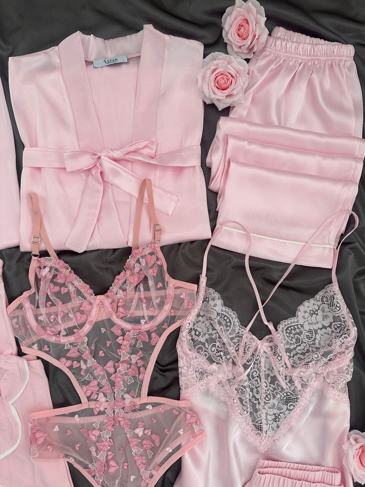 Pink Moments Piece Giant Bridal Dowry Set Combo For Women's